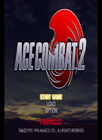 Ace Combat 2 Title Screen